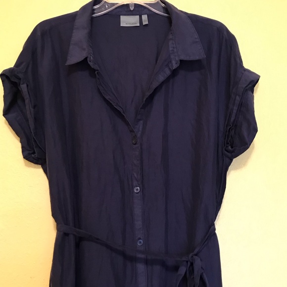 Athleta Silk Maxi Shirt Dress - Picture 3 of 7